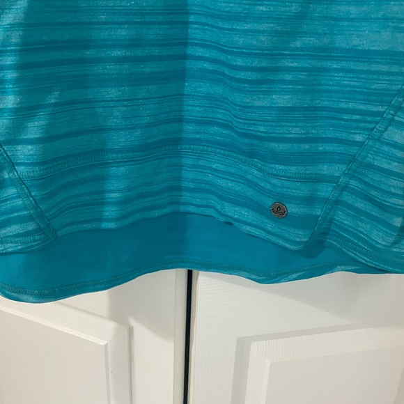 Prana Teal Striped Sweatshirt - Picture 4 of 5